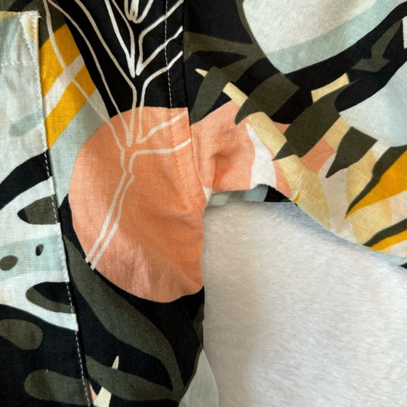 Calia by Carrie Underwood Multi Palm Print Button Down Cover up & Shorts Set XXS - Picture 16 of 16